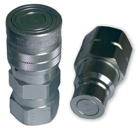 Flat face hydraulic quick connect fittings. . How to connect flat face hydraulic fittings